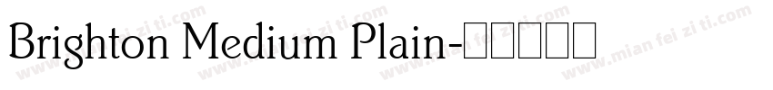 Brighton Medium Plain字体转换